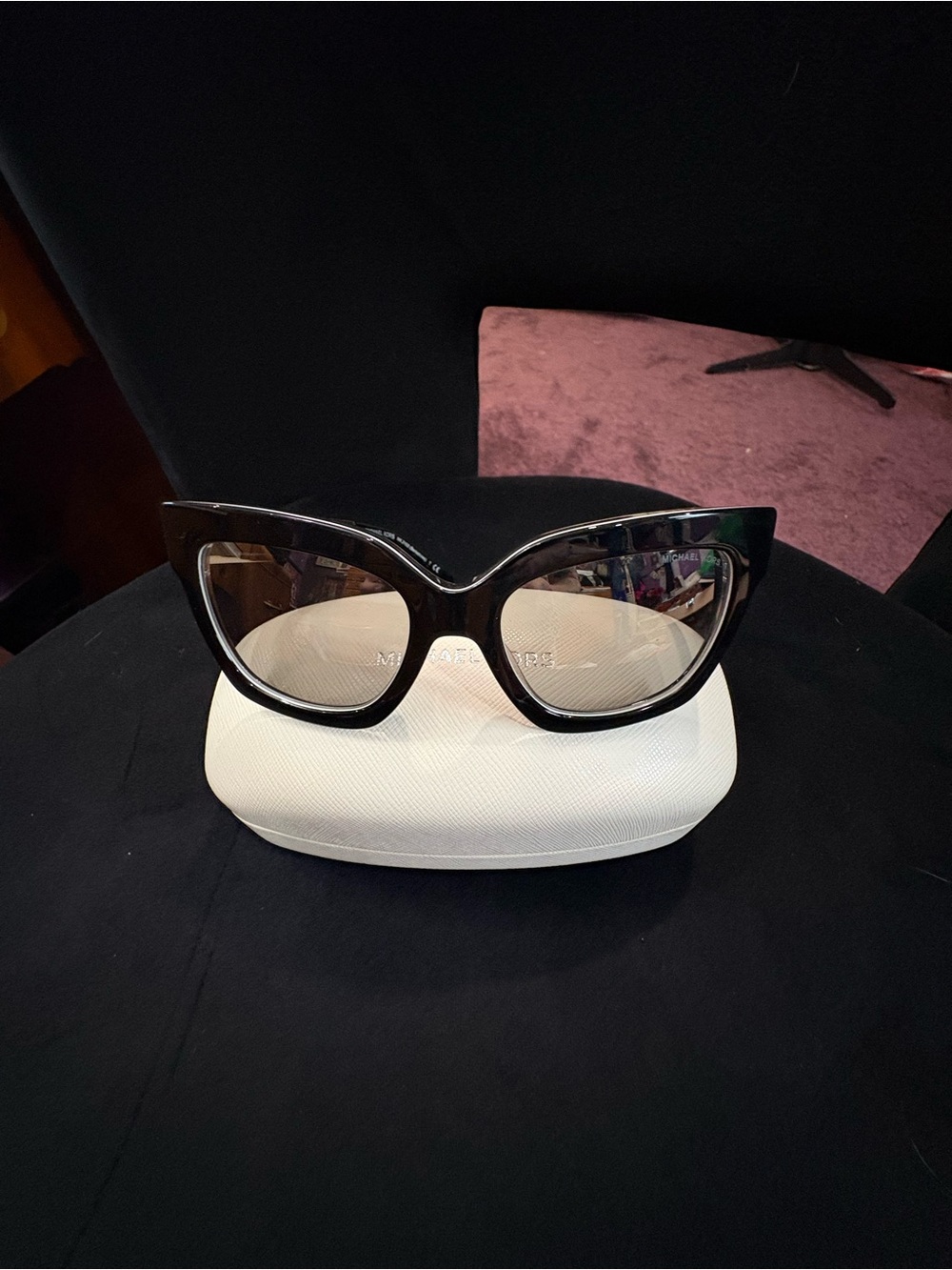 Women's Michael Kors Cat Eye Sunglasses in Black